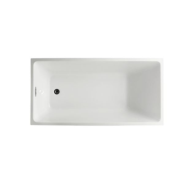 67 in. Catania  Freestanding Bathtub in Glossy White