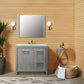 PureStyle 36 in. Gray Pine Vanity