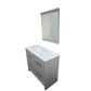 PureStyle 36 in. Gray Pine Vanity