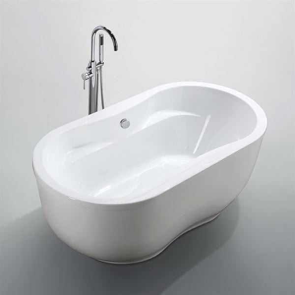 65 in. Brescia Freestanding Bathtub in Glossy White