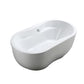 65 in. Brescia Freestanding Bathtub in Glossy White