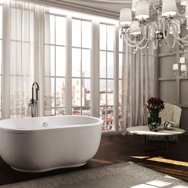 65 in. Brescia Freestanding Bathtub in Glossy White