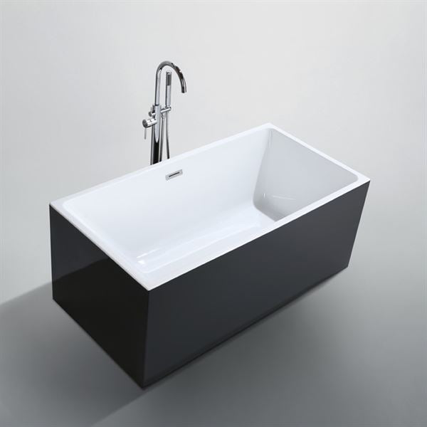 59 in. Brindisi Freestanding Bathtub in Glossy Black