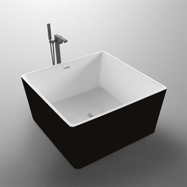 47 in. Biella Freestanding Bathtub in Black