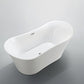 67 in. Bergamo Freestanding Bathtub in Glossy White