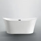 67 in. Bergamo Freestanding Bathtub in Glossy White