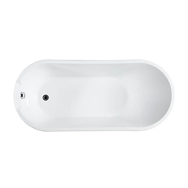 69" High-Gloss Freestanding Bathtub