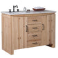 48 in. Single Sink Vanity with Natural Jazz White Top