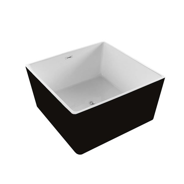 47 in. Biella Freestanding Bathtub in Black