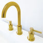 Enza Double Handle Widespread Bathroom Faucet with Drain Assembly