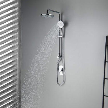 Circular Shower Column with Dual Function Shower Head