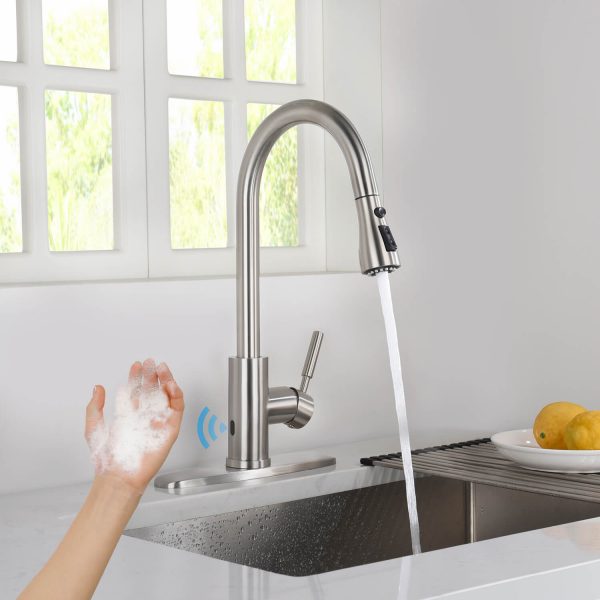 Single Handle Pull Down Kitchen Faucet With Touch Sensor