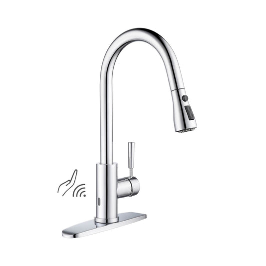 Single Handle Pull Down Kitchen Faucet With Touch Sensor