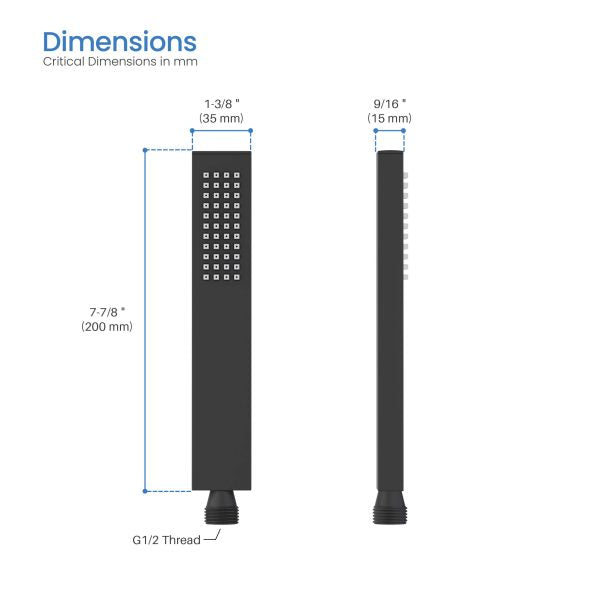 Cube Metal Handheld Shower Head