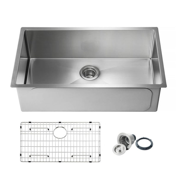 UrbanEdge 33 Undermount Single Bowl Deep Bowl Kitchen Sink