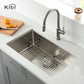 UrbanEdge 33" Undermount Single Bowl Deep Bowl Kitchen Sink