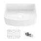 Fireclay Curved Apron Front Farmhouse Kitchen Sink Pure Series