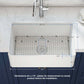 Fireclay Farmhouse Kitchen Sink Pure Series 30″