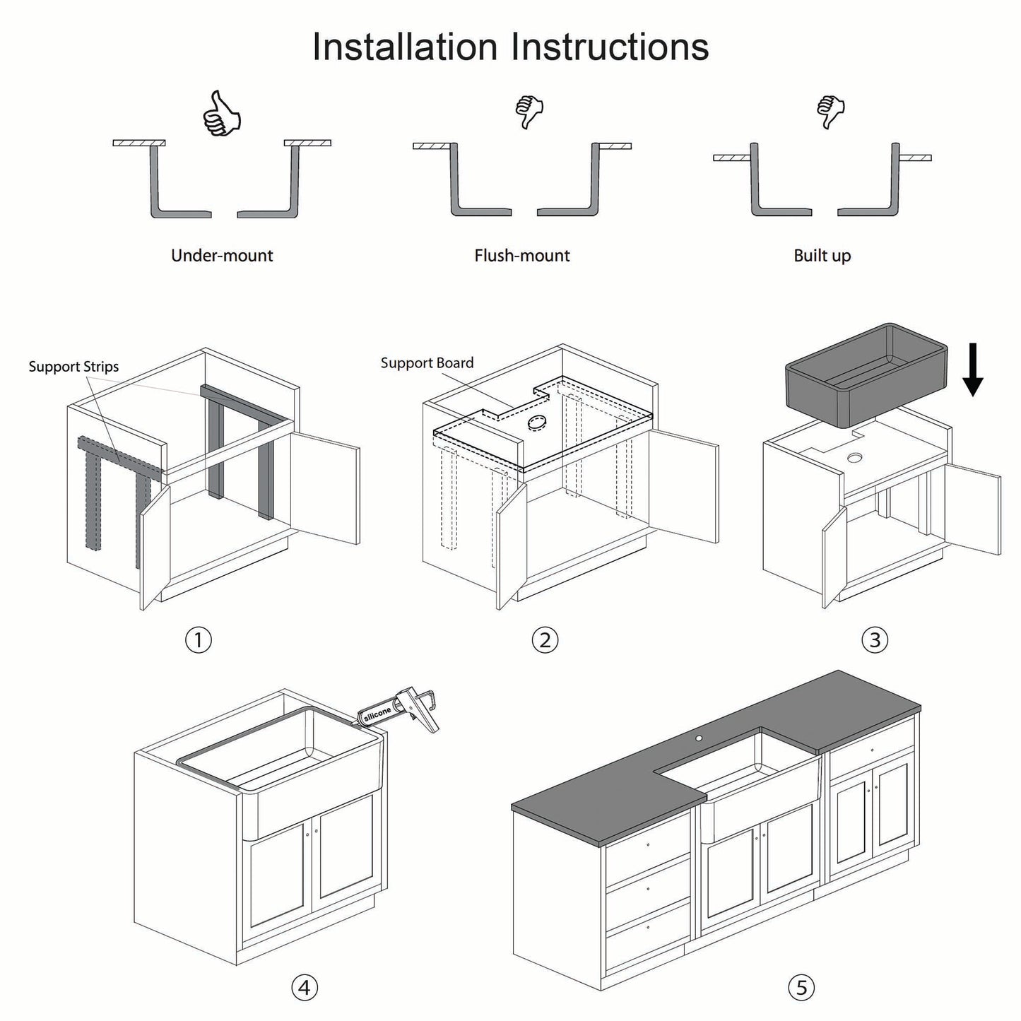 Fireclay Farmhouse Kitchen Sink Pure Series 30″