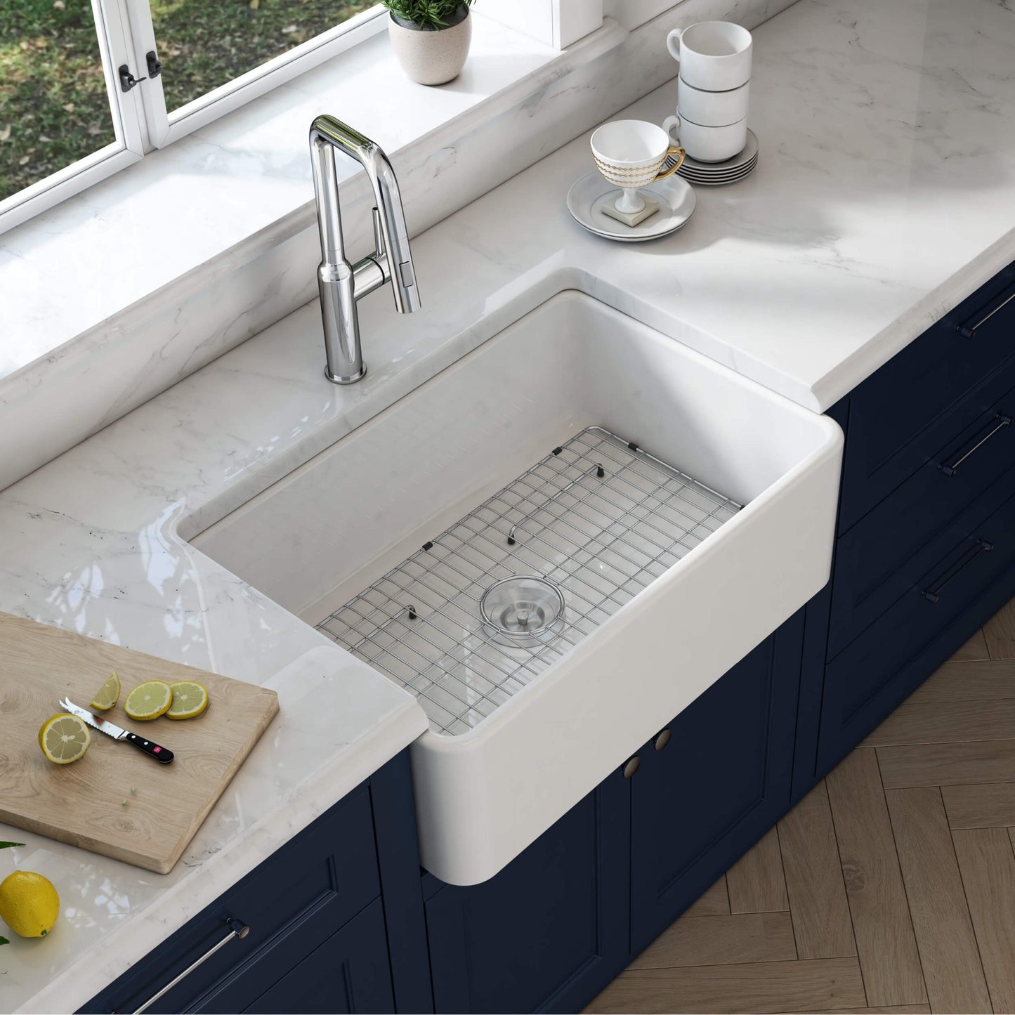 Fireclay Farmhouse Kitchen Sink Pure Series 30″