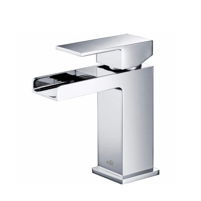 Waterfall Brass Single Handle Bathroom Vanity Sink Faucet