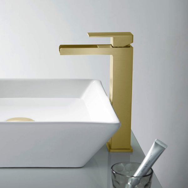 Waterfall Brass Single Handle Bathroom Vessel Sink Faucet