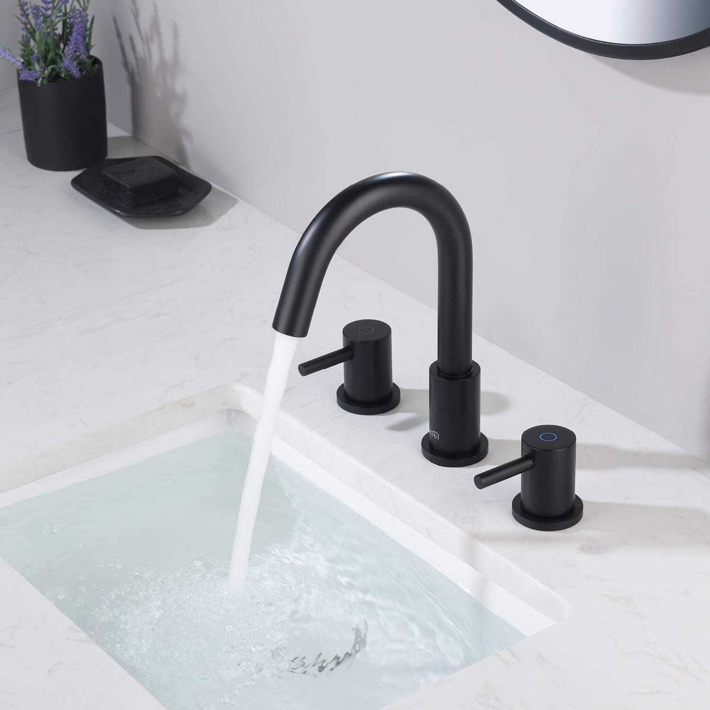 Circular 8″ Widespread Bathroom Sink Faucet