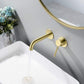 Circular Single Handle Wall Mounted Bathroom Sink Faucet