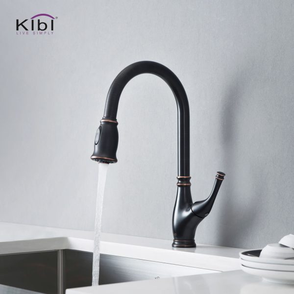 Summit Single Handle High Arc Pull Down Kitchen Faucet