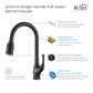 Summit Single Handle High Arc Pull Down Kitchen Faucet