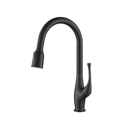 Cedar Single Handle High Arc Pull Down Kitchen Faucet