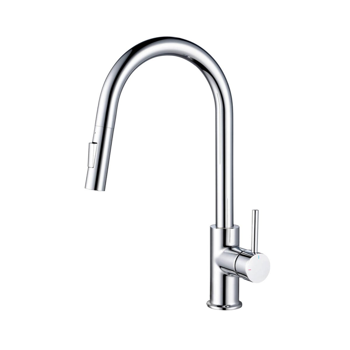 Circular Single Handle Pull Down Kitchen Faucet