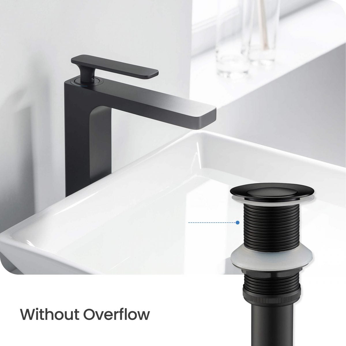 Bathroom Sink Pop Up Drain Stopper Small Cover without Overflow