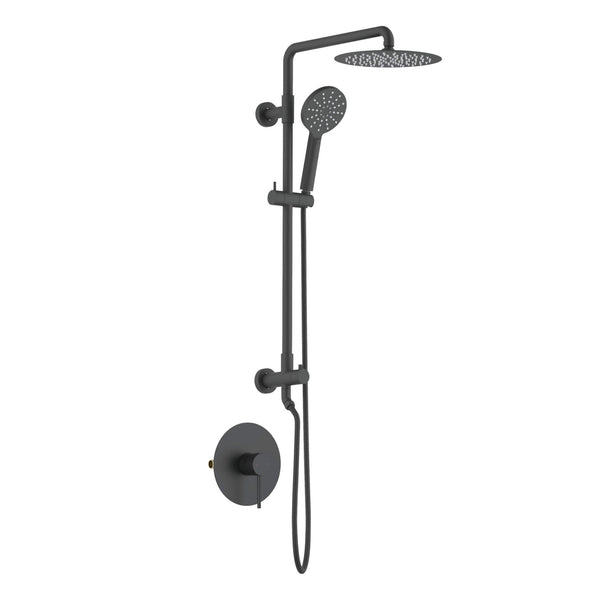 Circular Pressure Balanced 2-Function Shower Column with Rough In Valve