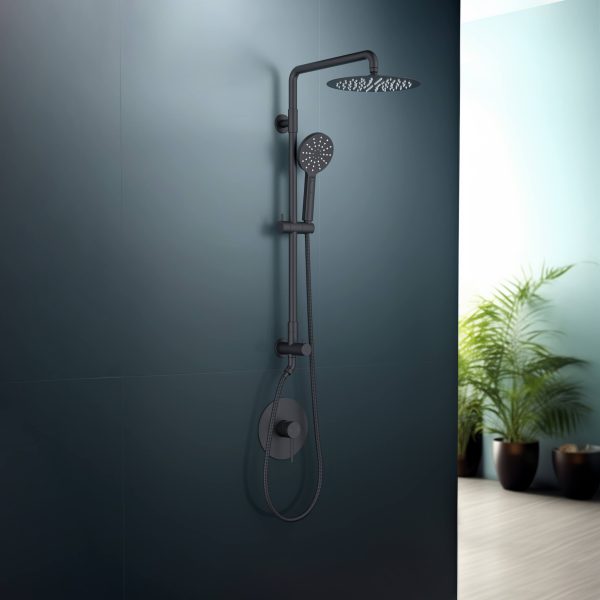 Circular Pressure Balanced 2-Function Shower Column with Rough In Valve