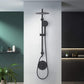 Circular Pressure Balanced Ceiling Mounted 3-Function Shower System with Rough In Valve