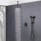 Circular Pressure Balanced Ceiling Mounted 2-Function Shower System with Rough In Valve