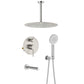 Circular Pressure Balanced Ceiling Mounted 3-Function Shower System with Rough In Valve