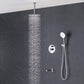 Circular Pressure Balanced Ceiling Mounted 3-Function Shower System with Rough In Valve