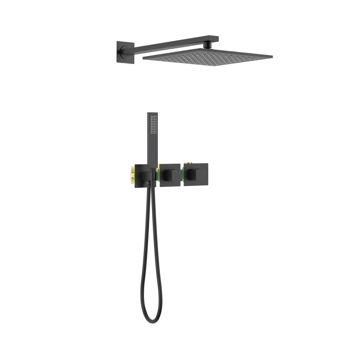 Cube 2 Function Thermostatic Shower System With Rough In Valve