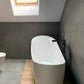 Cube Single Handle Floor Mounted Freestanding Tub Filler With Hand Shower