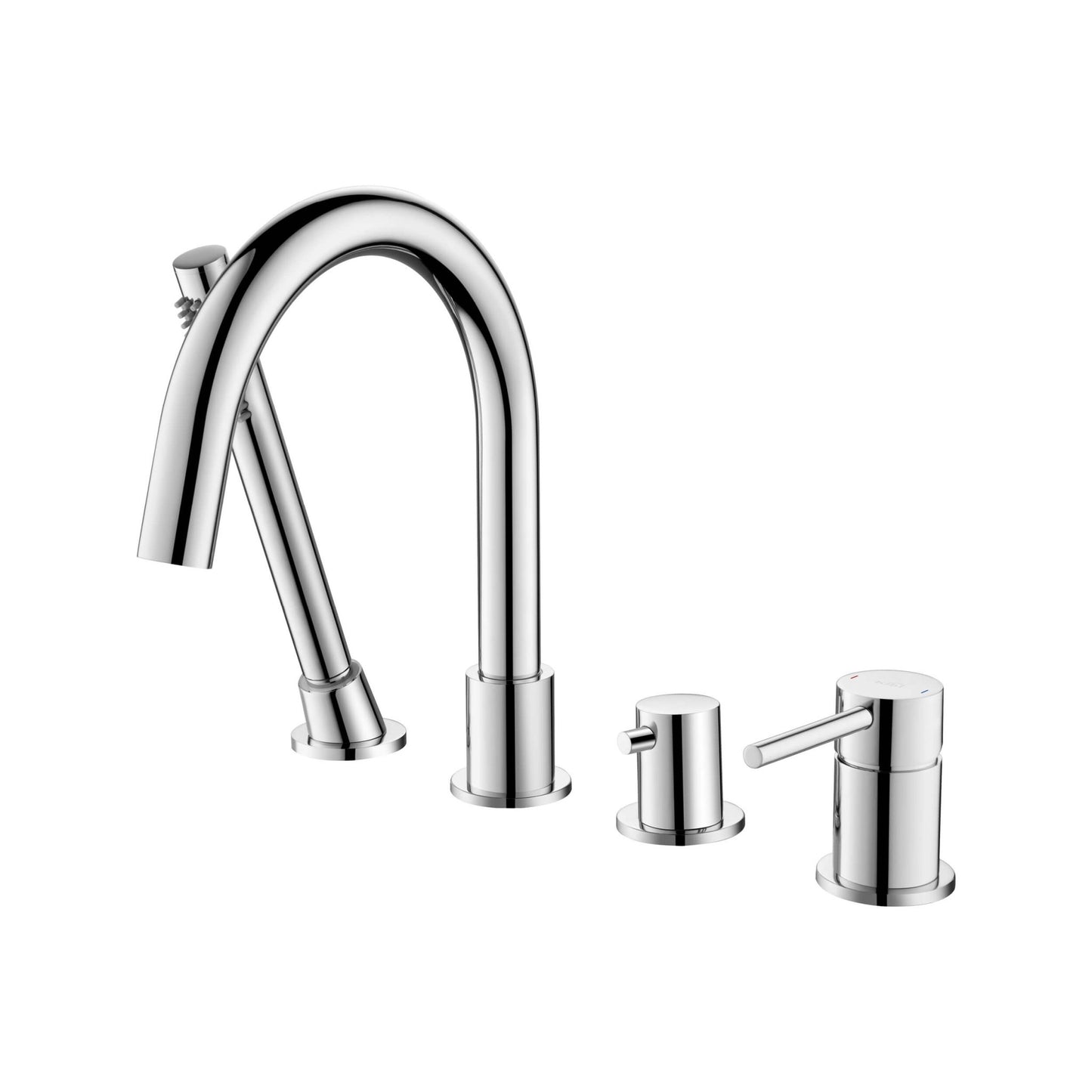 Circular Deck Mounted Bathtub Faucet with Hand Shower