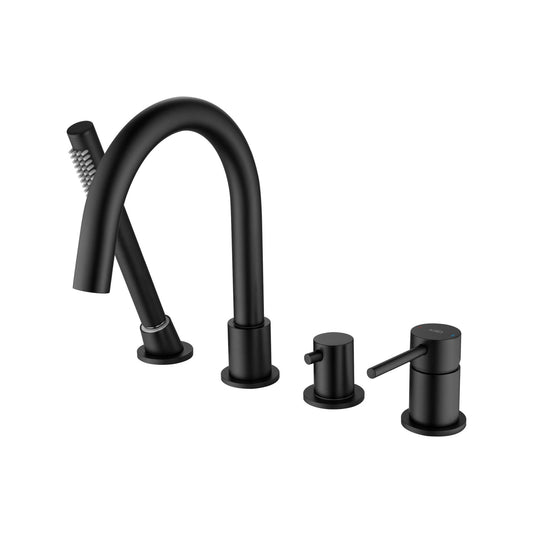 Circular Deck Mounted Bathtub Faucet with Hand Shower