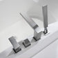 Cube Deck Mounted Bathtub Faucet with Hand Shower