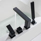 Cube Deck Mounted Bathtub Faucet with Hand Shower