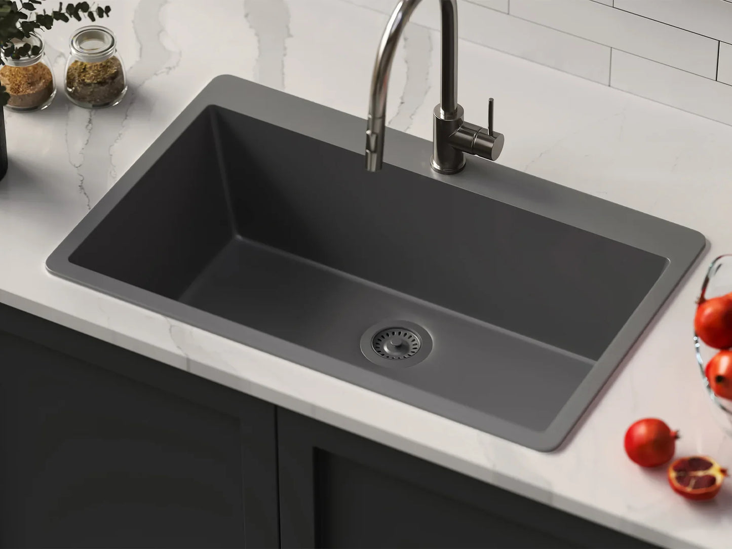 P100 Crystallite Granite Sink