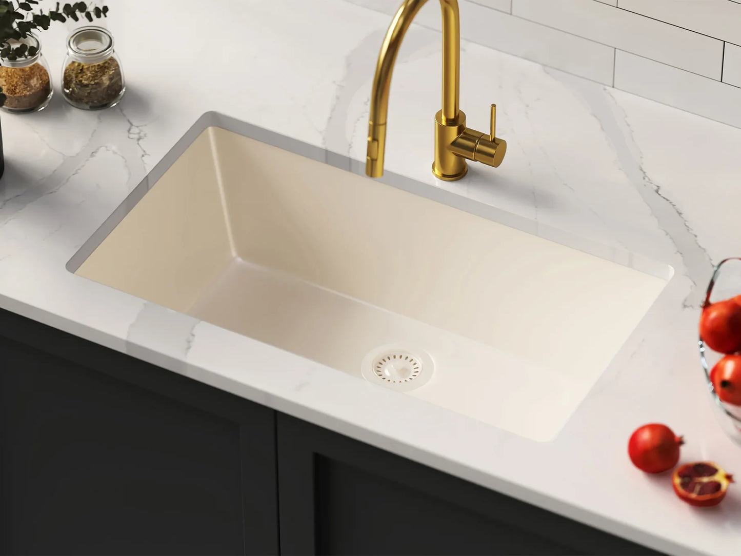 P100 Crystallite Granite Sink