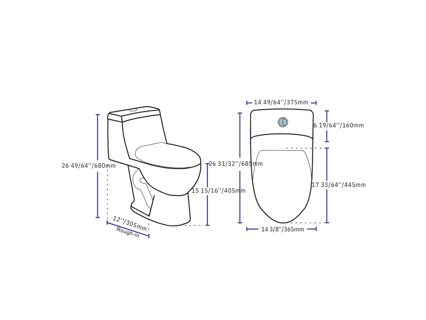 X Vortex Dual Flush Toilet