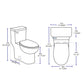 XIX Vortex Single Flush Toilet  ADA