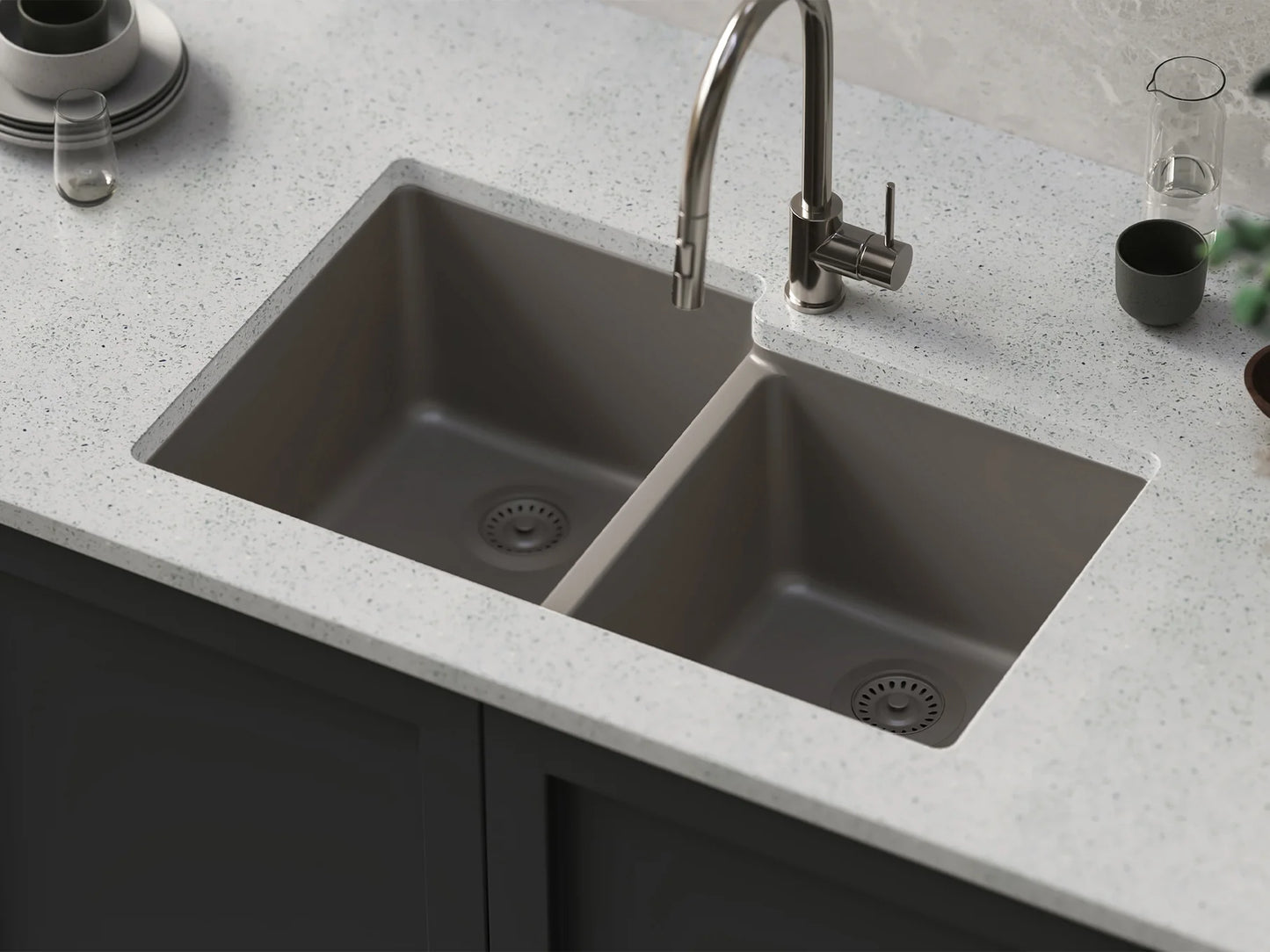 PLC-175 Granite Composite Double Bowl Sink